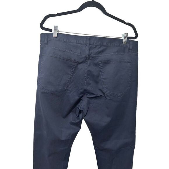Theory Classic Solid Dark Blue Cotton Blend Straight Leg Chino Pants Size 36 - Picture 4 of 11